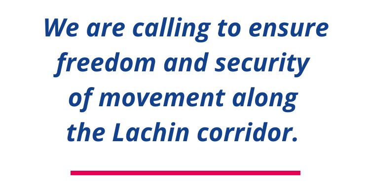 PIN-ը կոչ է անում հարգել Լաչինի միջանցքով արգելափակված տեղաշարժի ազատությունն ու անվտանգությունն ապահովելու պայմանավորվածությունները: